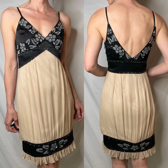 Sue Wong Nocturne beaded floral embroidered bubble hem slip dress cocktail‎ 2 - Picture 14 of 16